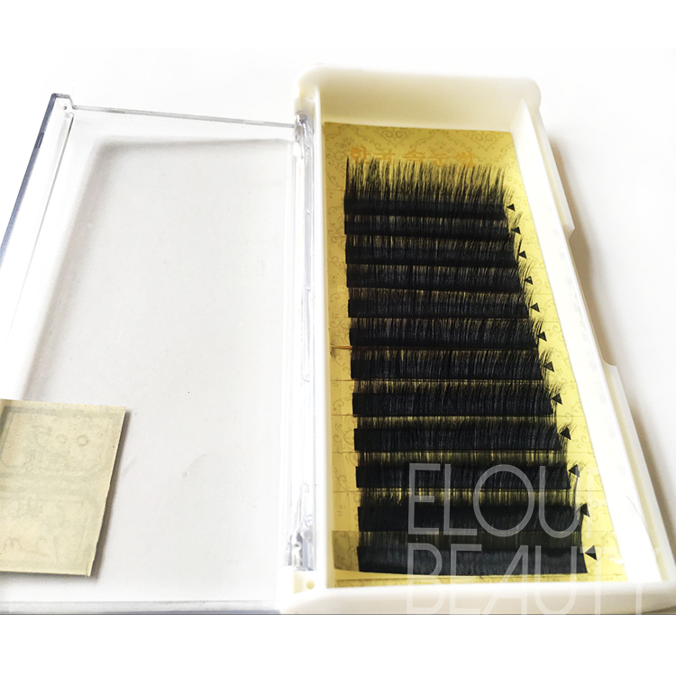 Matte cashmere flat lash extensions manufacturer China ED08